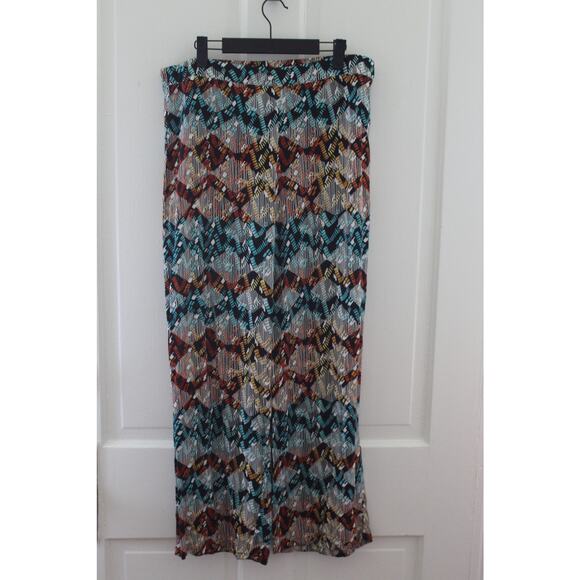 Women's Size Large AGB 100% Rayon Autumm colors Elastic Waist Band - Picture 4 of 11